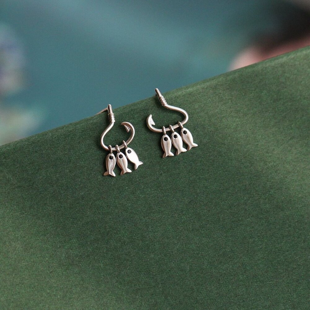 Silver Dangle Earrings - image 2